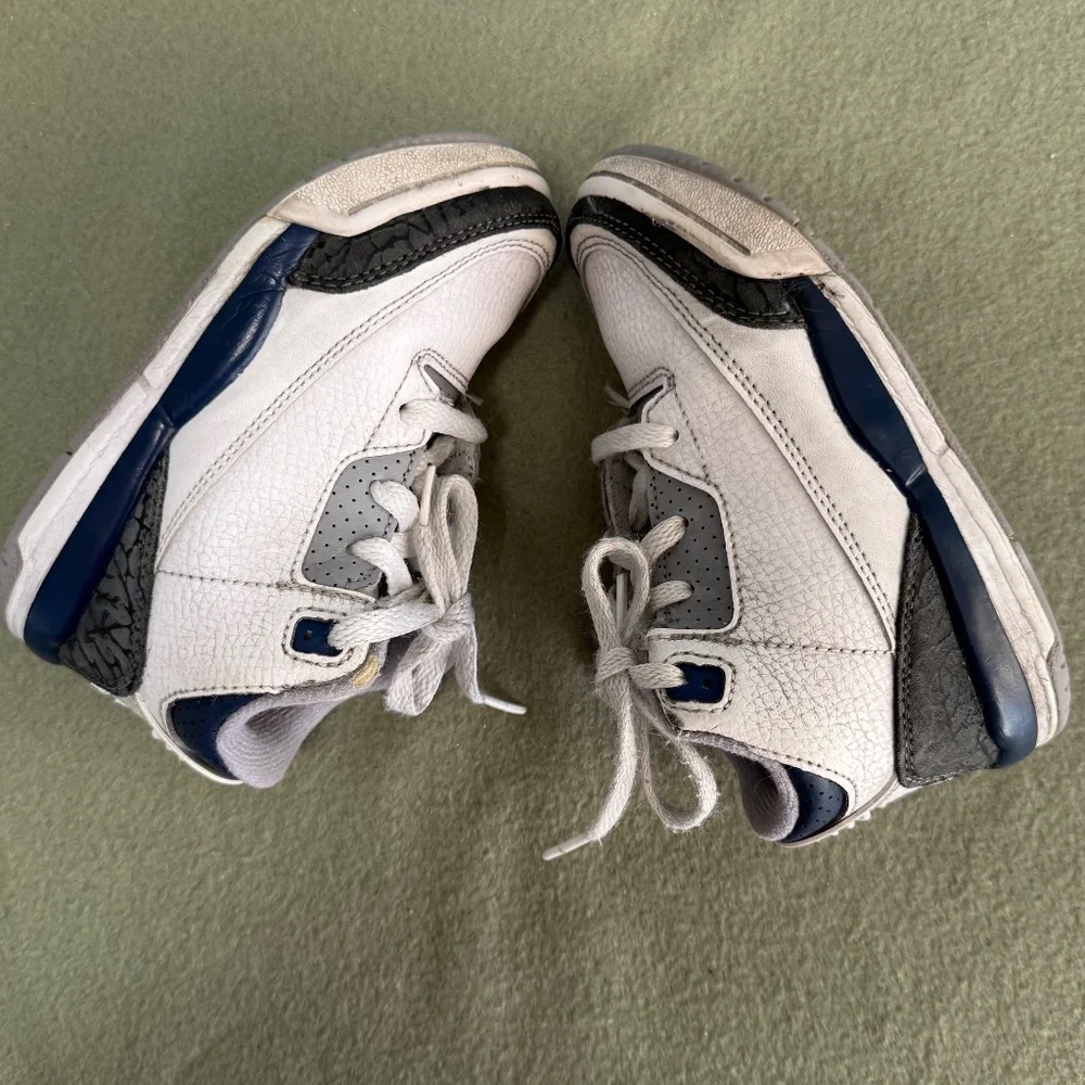 Nike Air Jordan 3 Retro‎ TD Shoes Toddler Size 9C White Midnight Navy DM0968-140